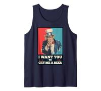 I Want You To Get Me A Beer Funny Uncle USA Sam 4th of July Tank Top