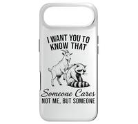 I Want You To Know Someone Cares Not Me But Goat Raccoon Case for iPhone Air