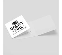 I Want You To Take Your Pants Off Square Greetings Card (14.8cm x 14.8cm)