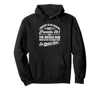 I Wanted to Go Jogging But Proverbs 28:1 Pullover Hoodie
