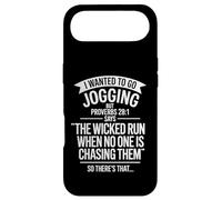 I Wanted To Go Jogging But Proverbs 28:1 Says Case for iPhone Air