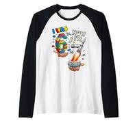 I was 6 I Just Turned 7 Now Space Rocket 67 Meme Raglan Baseball Tee