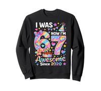 I was 6 Now I’m 7 Tie Dye Birthday Awesome Since 2020 Kids Sweatshirt