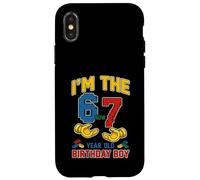 I was 6 Now I'm 7 67 Meme Birthday Boy Building Blocks Brick Case for iPhone X/XS