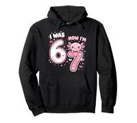 I Was 6 Now I'm 7 Axolotl Cute Kawaii Seventh Birthday Pullover Hoodie
