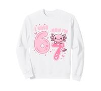 I Was 6 Now I'm 7 Axolotl Cute Kawaii Seventh Birthday Sweatshirt