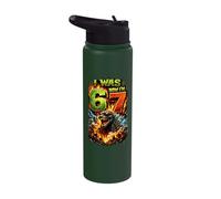 I was 6 Now I'm 7 Birthday 67 Meme Japanese Monster Kids Stainless Steel Insulated Water Bottle