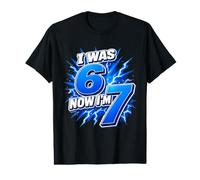 I was 6 Now Im 7 Birthday Boys Age Transition Design Value Graphic T-Shirt