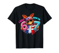 I was 6 Now I'm 7 Bunny Puerto Rico Flag 7th Birthday Kids T-Shirt