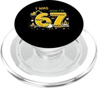 I Was 6 Now I'm 7 Dinosaur Birthday Shirt Boys 7th Birthday PopSockets PopGrip for MagSafe