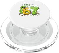 I Was 6 Now I'm 7 Dinosaur Birthday Shirt Boys 7th Birthday PopSockets PopGrip for MagSafe