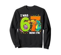 I was 6 Now I'm 7 Dinosaur T-rex 7th Birthday Boy Kids Youth Sweatshirt
