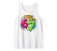 I was 6 Now I'm 7 - Funny 7th Birthday Six Seven Meme Tank Top