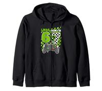 I Was 6 Now Im 7 Game Controller 7th Birthday Boy Gamer Zip Hoodie