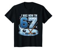 I was 6 Now Im 7 Ice Hockey Star 7th Birthday Boy T-Shirt