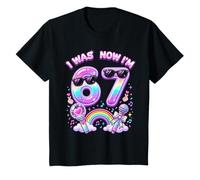 I was 6 Now I'm 7 K-pop Six Seven 7th Birthday 67 Girls T-Shirt
