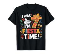 I was 6 Now I'm 7 Kids 7th Birthday Boys Cinco De Mayo 2026 T-Shirt