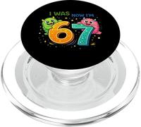 I Was 6 Now I'm 7 Monster Birthday Shirt Kids 7th Birthday PopSockets PopGrip for MagSafe