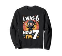 I Was 6 Now Im 7 Ninja Seventh Birthday Party Sweatshirt