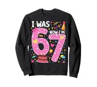 I was 6 Now I'm 7 Seven Year Old Birthday 67 Meme Sweatshirt