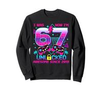 I was 6 Now Im 7 Unlocked 7th Birthday Video Gamer Kids Boy Sweatshirt