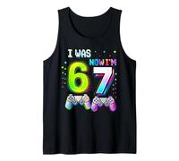 I was 6 Now Im 7 Unlocked 7th Birthday Video Gamer Kids Boy Tank Top