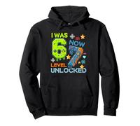 I Was 6 Now Level 7 Unlocked 7th Birthday Gamer 67 Meme Pullover Hoodie