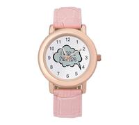 I was A Surprise Womens Leather Strap Elegant Lady Wrist Watches Casual Band Three-Hand Watch