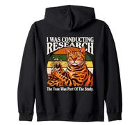 I Was Conducting Research Cat Study Humor Zip Hoodie