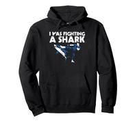 I Was Fighting A Shark Funny Broken Toe Injury Recovery Pullover Hoodie