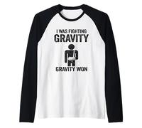 I was Fighting Gravity Gravity Won Broken Hand Broken Arm Raglan Baseball Tee