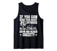 I was Forced to Put My Book Down Book Lover Reading Tank Top