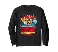 I was Forced to Put My Book Down Introvert Reading Club Long Sleeve T-Shirt