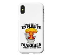 I Was Having Explosive Diarrhea Before It Was Cool Funny Pun Case for iPhone X/XS
