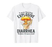 I was Having Explosive Diarrhea Before It was Cool Funny Value Graphic T-Shirt, Men, White, S
