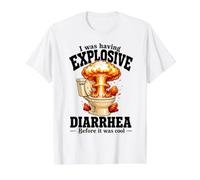 I was Having Explosive Diarrhea Before It was Cool Funny Value Graphic T-Shirt, Men, White, S