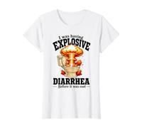 I was Having Explosive Diarrhea Before It was Cool Funny Value Graphic T-Shirt, Women, White, S