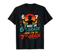 I was in 6th Grade Now I'm in 7th Grade Back to School 6 7 Value Graphic T-Shirt, Men, Black, XL