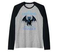 I was Lightning Before The Thunder Dragon Raglan Baseball Tee
