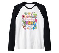 I was Made for Happy Sunny Days Summer Vacation Raglan Baseball Tee