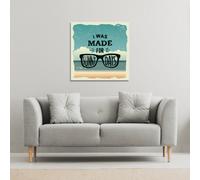 I Was Made For Sunny Days (Canvas Print) / 90 x 90 x 4cm Benjamin Tate Design Natural One Size