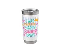 I was Made.for Sunny Days Retro Summer Vibes Outfit Stainless Steel Insulated Tumbler