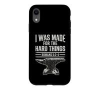 I Was Made For The Hard Things Romans 53-4 Christian Faith Case for iPhone XR