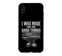 I Was Made For The Hard Things Romans 53-4 Christian Faith Case for iPhone XS Max