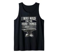 I was Made for The Hard Things Romans 53-4 Christian Faith Tank Top
