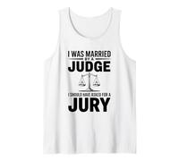I was Married By A Judge, Newlywed Funny Marriage Tank Top
