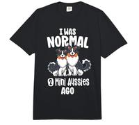 I was Normal 2 Aussies Ago Mini Australian Shepherd Gifts Comfort Colors Adult Heavyweight T-Shirt