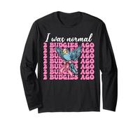 I was Normal 2 Budgies Ago Budgerigar Parrot Girl Mom Long Sleeve T-Shirt