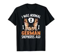 I was Normal 2 German Shepherds Ago German Shepherd Lover Value Graphic T-Shirt, Men, Black, XL