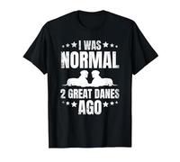 I was Normal 2 Great Danes Ago for a Dane Lover T-Shirt, Men, Black, 5X-Large